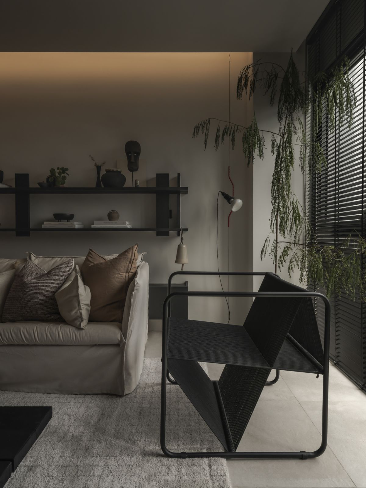 Sleekly shaped furniture