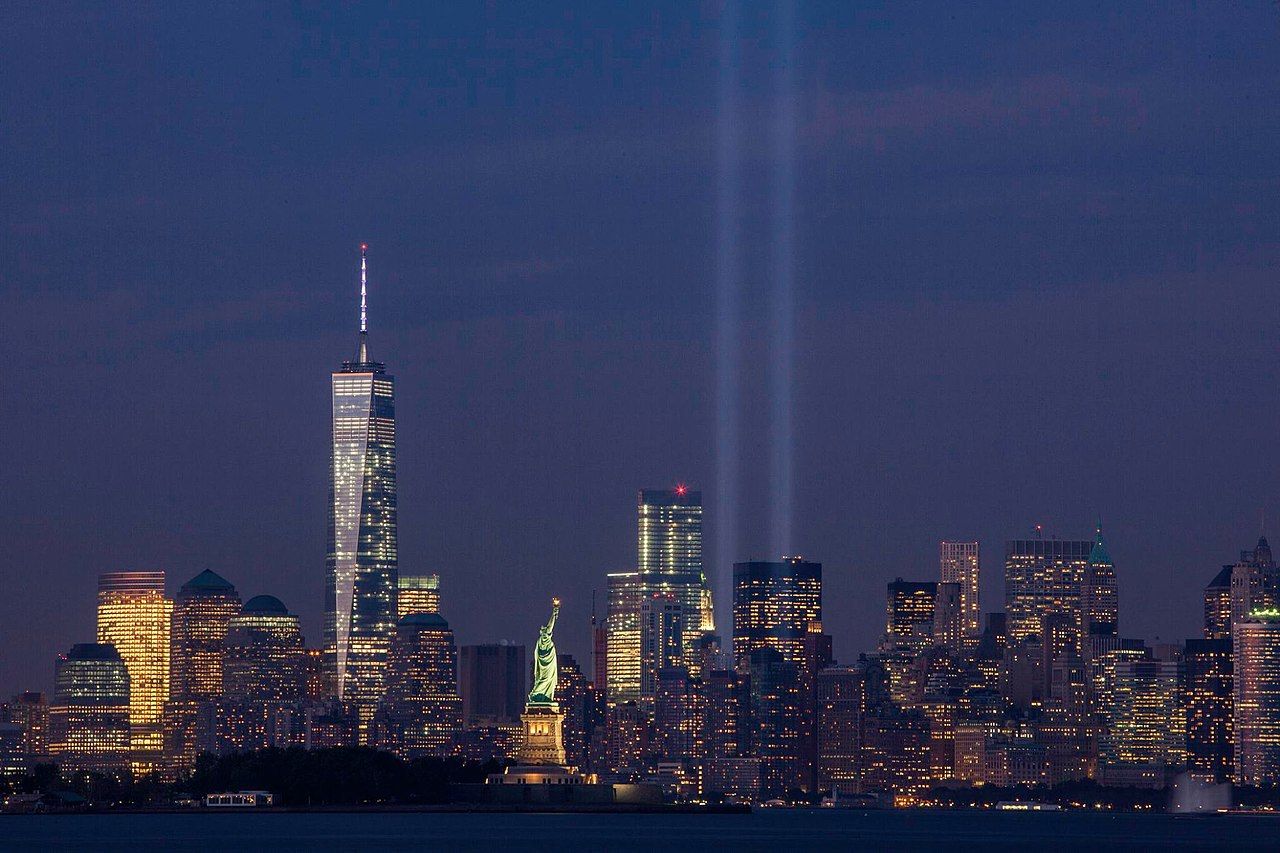 September 11th Tribute in Light from Bayonne, New Jersey (Photo: WikiCommons/Anthony Quintano)