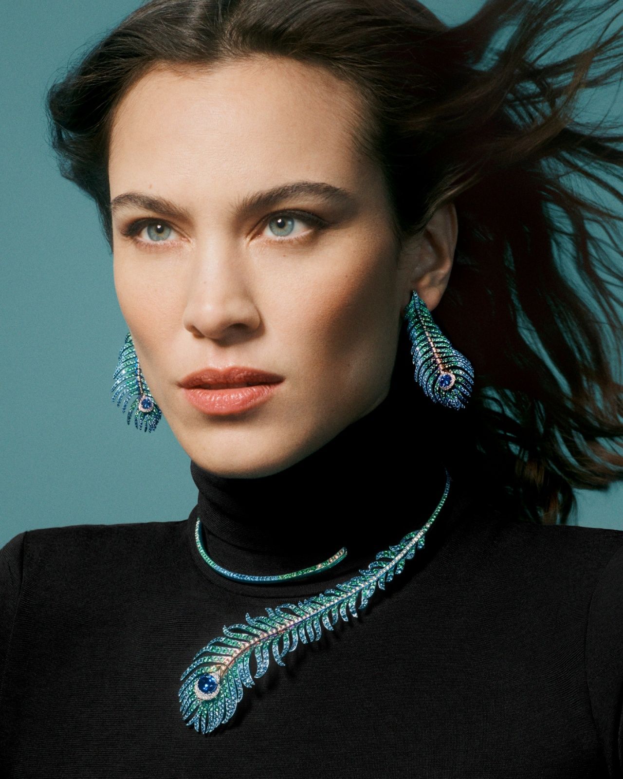 Boucheron Plume de Paon孔雀羽毛系列作品廣告形象。(Photo: Boucheron)