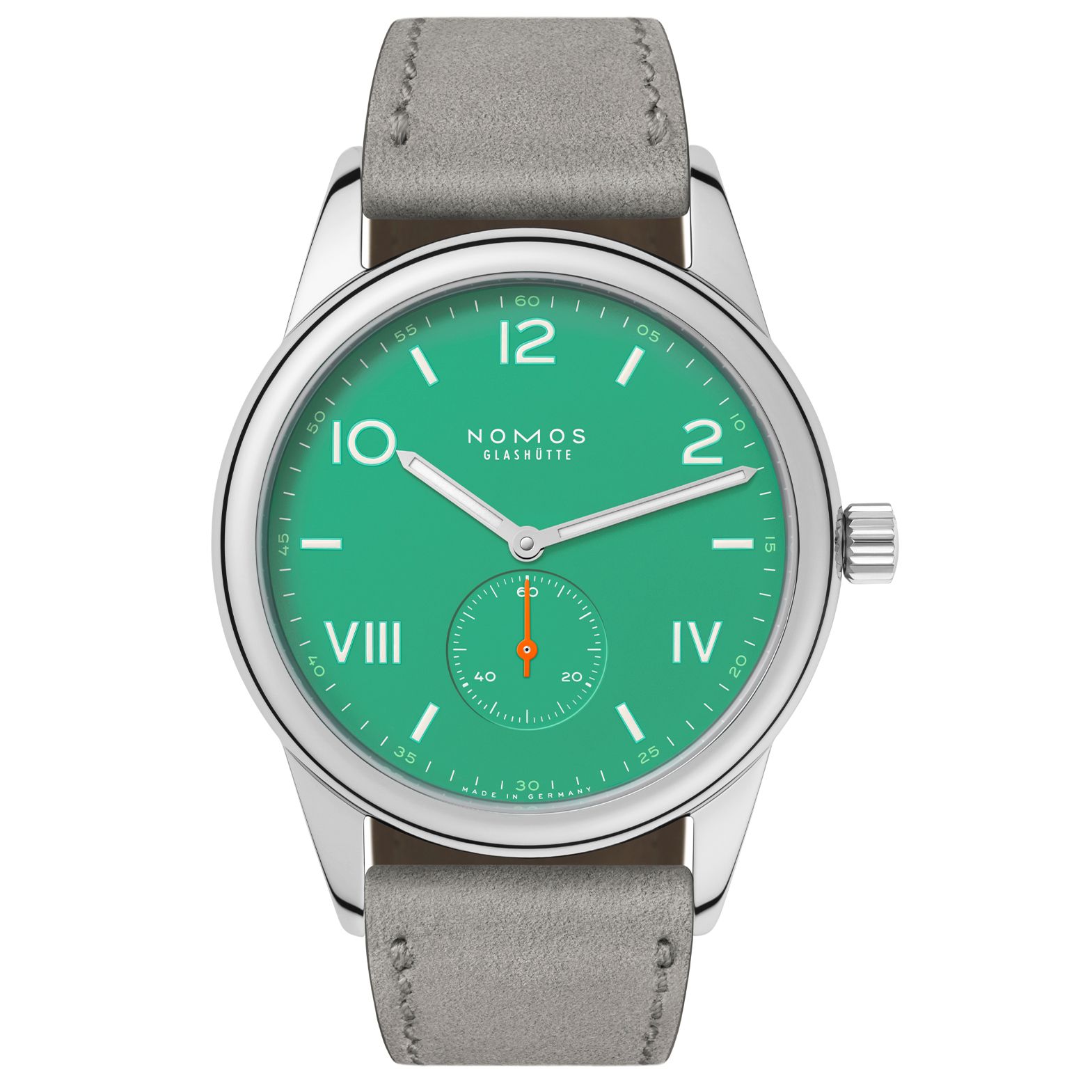 Nomos Glashütte Club Campus 38 electric green, nominated in the Challenge category
