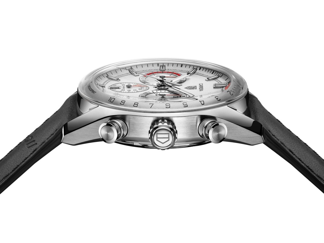 TAG Heuer Carrera Chronosprint x Porsche計時腕錶精鋼款。(Photo: TAG Heuer)