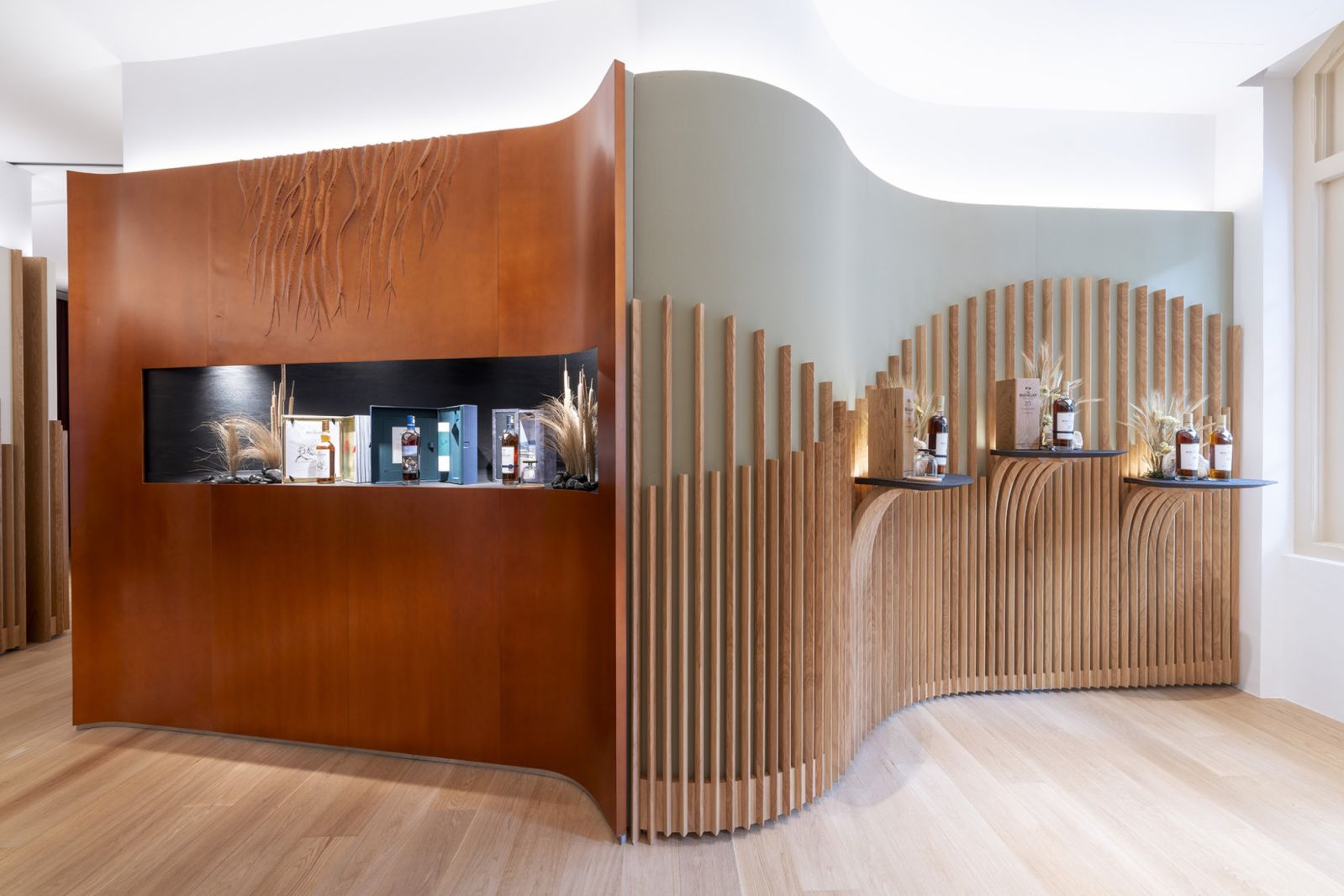 Copper and waved walls