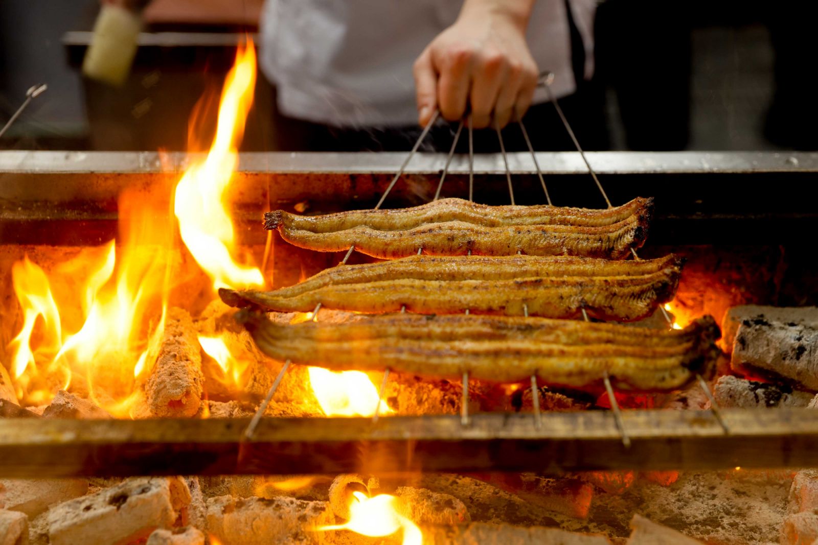 「現殺、現串、現烤」的方式料理(Photo: 橘焱胡同集團提供)