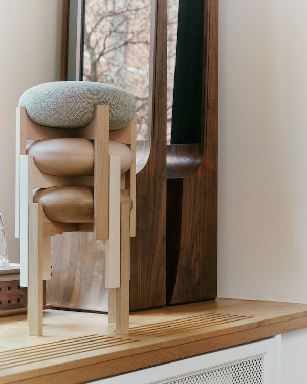 Fredericia stackable Pioneer stools