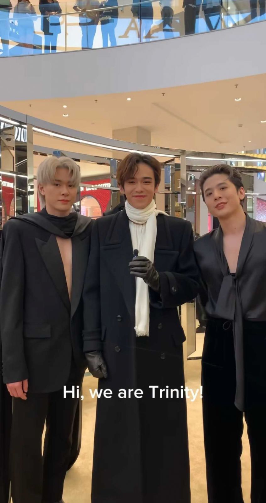 Thai boy band Trinity at the Saint Lauren pop-up in Pavilion Kuala Lumpur Malaysia