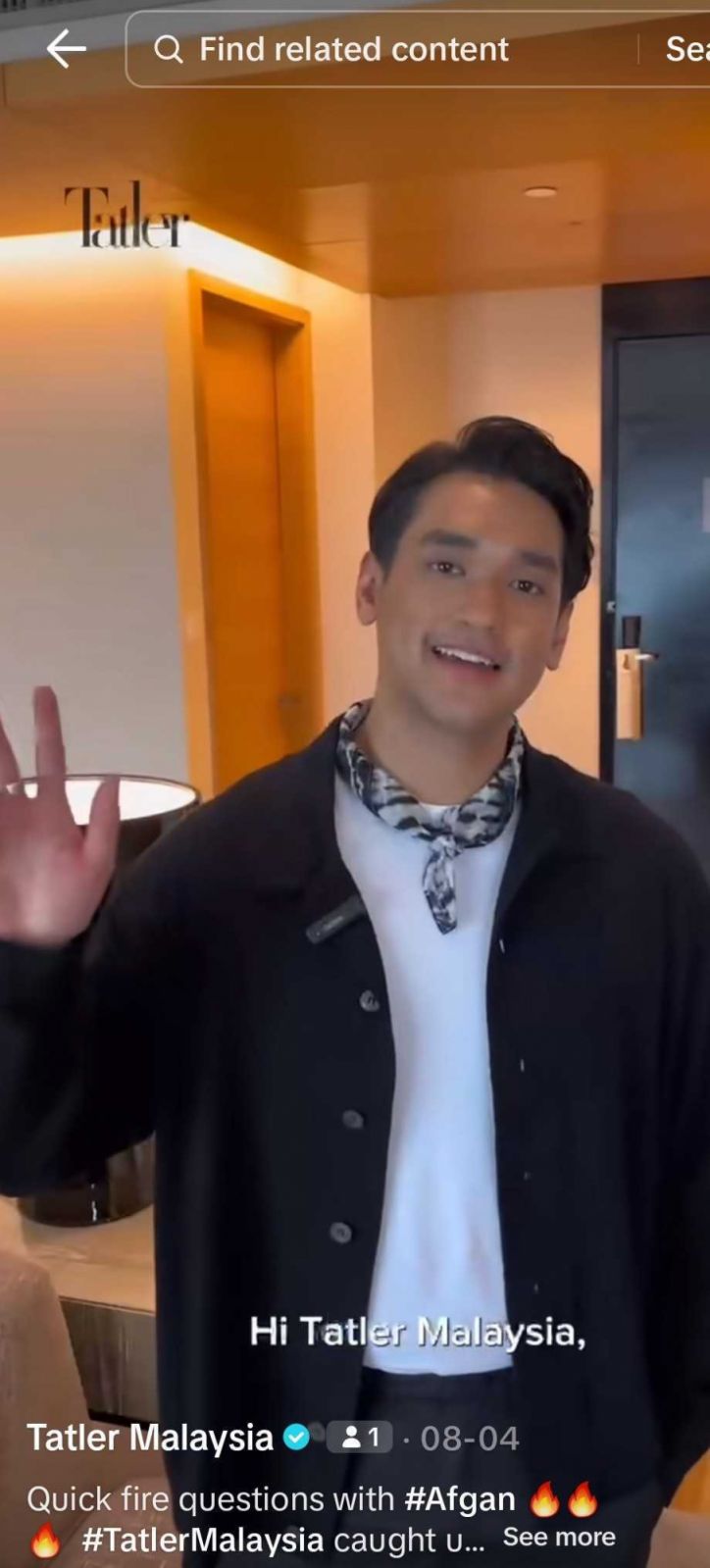 Tatler interviews Indonesian singer Afgan in Kuala Lumpur, Malaysia