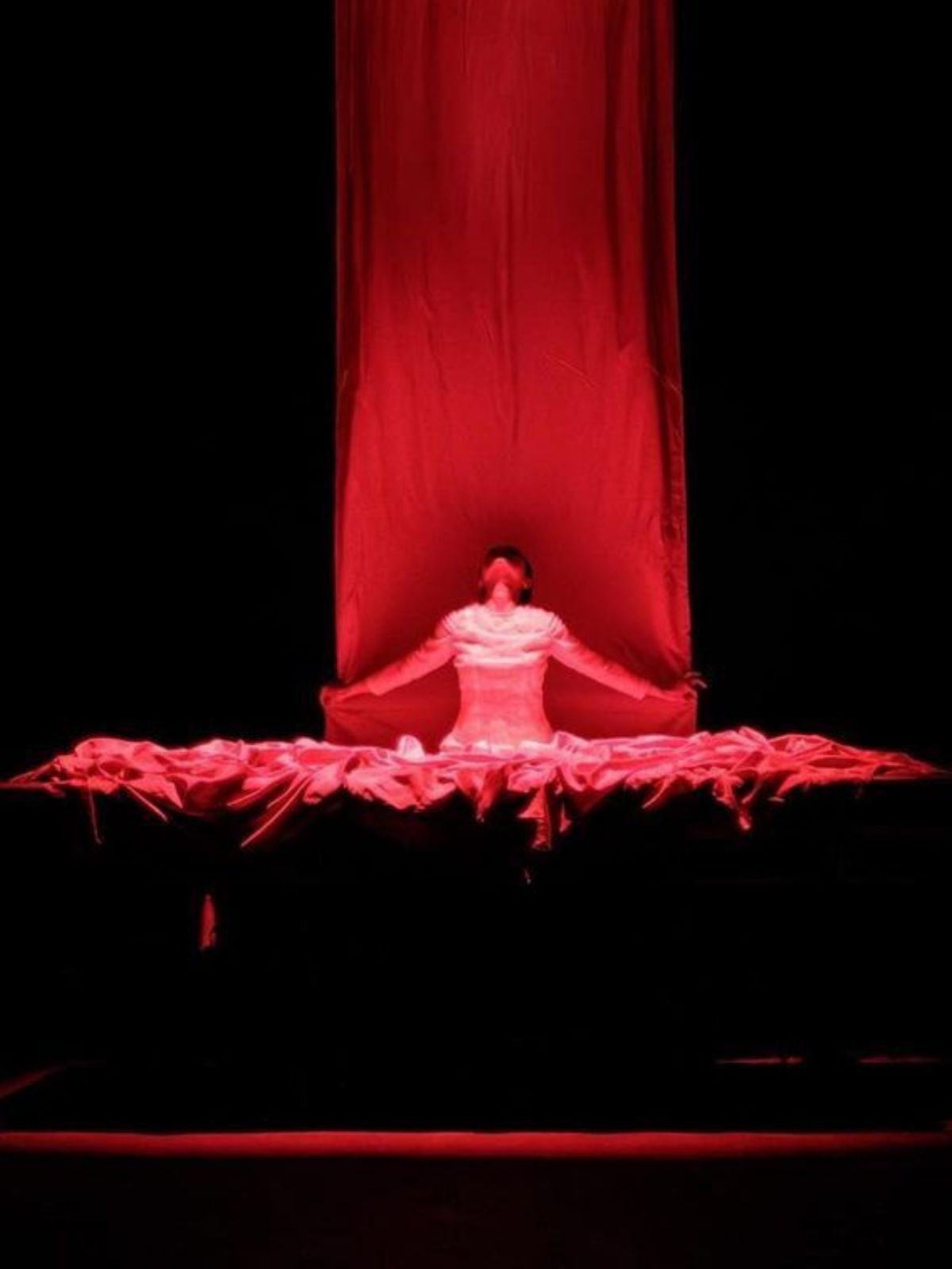 Mui Cheuk-yin at the ‘Double Happiness: The Promise of Red’ show at Freespace (Photo: Instagram / @freespace_wk)