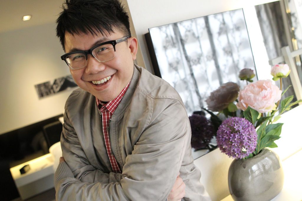 Singer-songwriter Hanjin Tan poses for a photo at Wan Chai. 15APR13 (Photo by K. Y. Cheng/South China Morning Post via Getty Images)