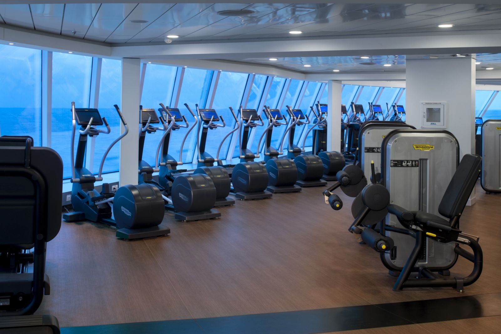 Celebrity Edge, Edge, EG, Public Venues, Public Rooms, Onboard, On board, Fitness Center, The Spa, gym, workout, exercise machines, equipment