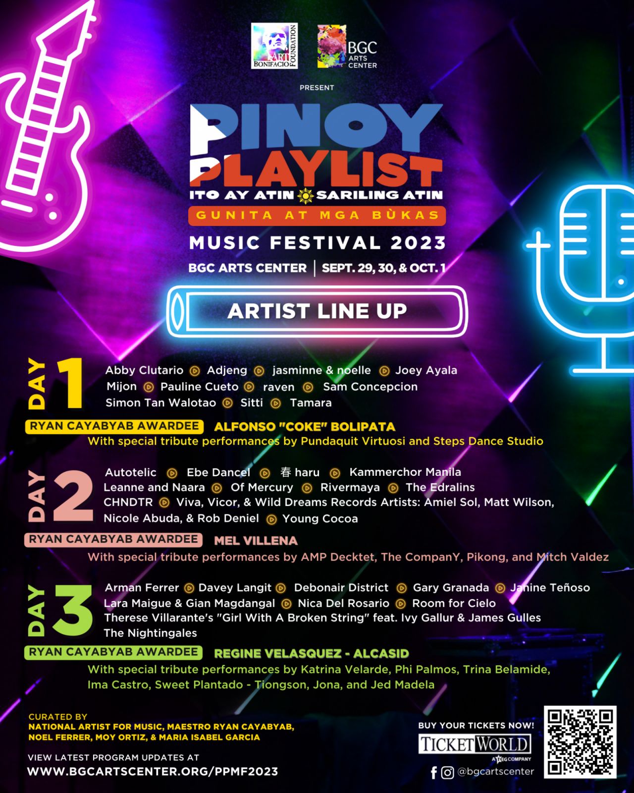 Artist Line up