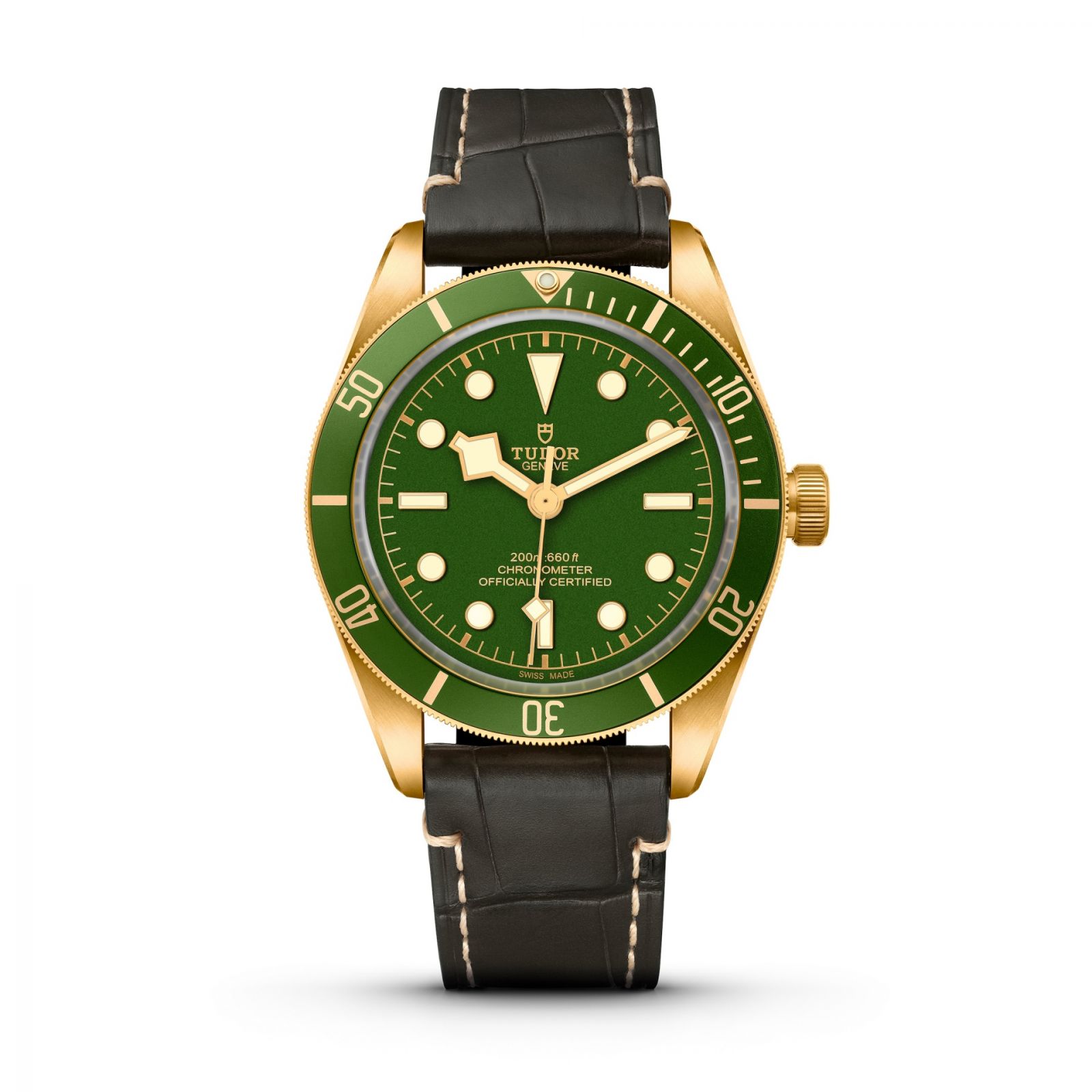 帝舵Black Bay 58系列綠面18K金腕錶。（Photo: Tudor）