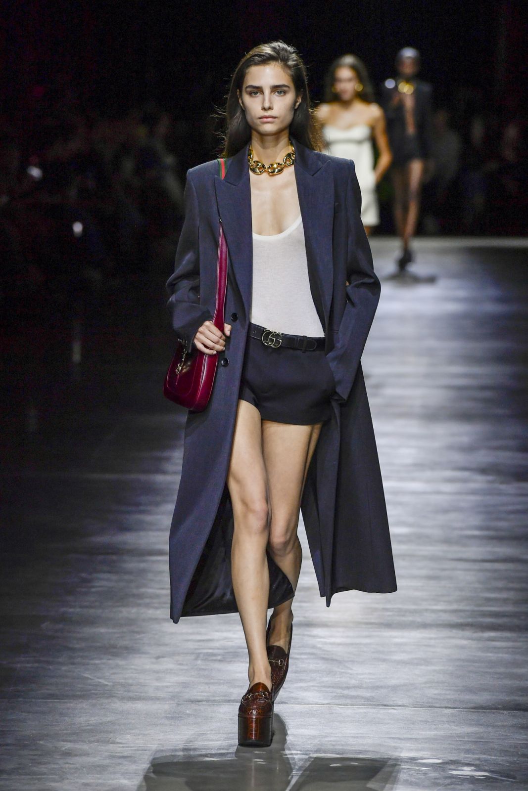 MILAN, ITALY - SEPTEMBER 22: A model walks the runway during the Gucci Ready to Wear Spring/Summer 2024 show as part of the Milan Fashion Week on September 22, 2023 in Milan, Italy. (Photo by Victor VIRGILE/Gamma-Rapho via Getty Images)