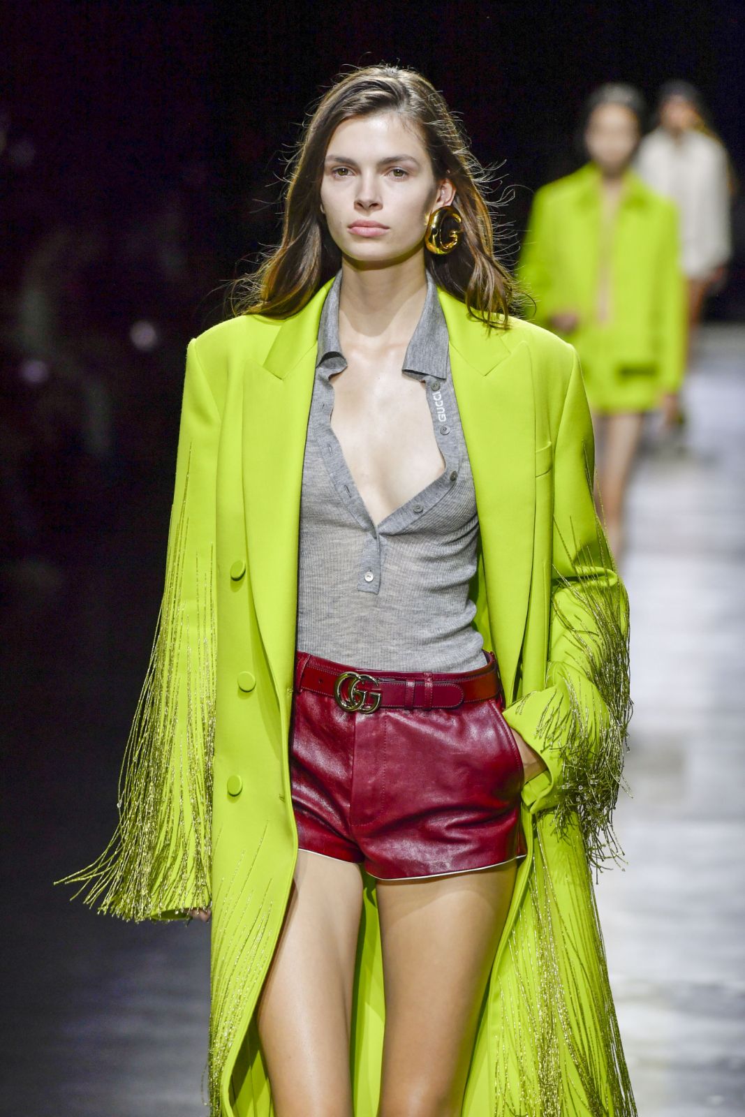 MILAN, ITALY - SEPTEMBER 22: A model walks the runway during the Gucci Ready to Wear Spring/Summer 2024 show as part of the Milan Fashion Week on September 22, 2023 in Milan, Italy. (Photo by Victor VIRGILE/Gamma-Rapho via Getty Images)