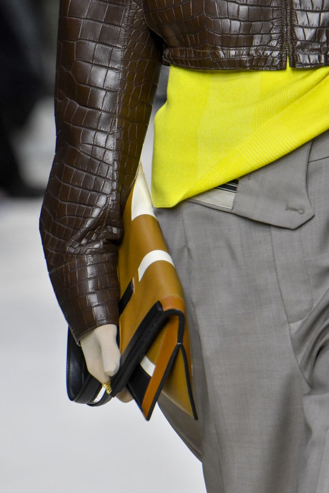 MILAN, ITALY - SEPTEMBER 20: A model walks the runway during the Fendi Ready to Wear Spring/Summer 2024 fashion show as part of the Milan Fashion Week on September 20, 2023 in Milan, Italy. (Photo by Victor VIRGILE/Gamma-Rapho via Getty Images)