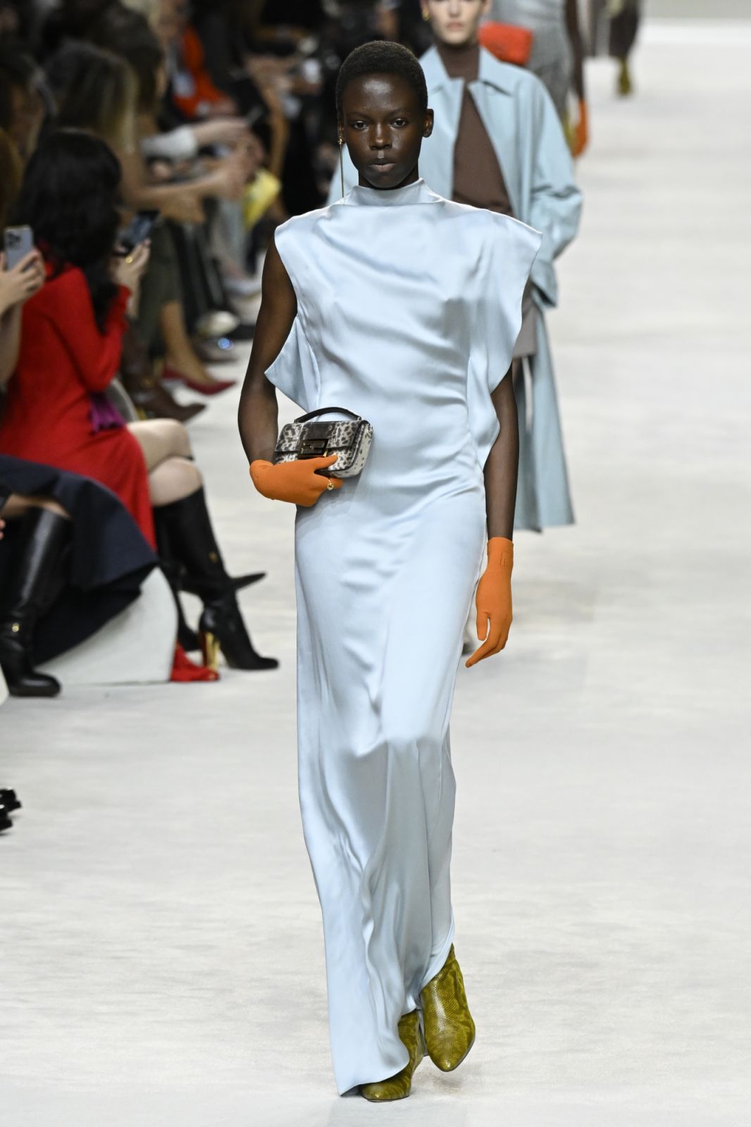 MILAN, ITALY - SEPTEMBRE 20: A model walks the runway during the Fendi Ready to Wear Spring/Summer 2024 show as part of the Milan Fashion Week on September 20, 2023 in Milan, Italy. (Photo by Victor VIRGILE/Gamma-Rapho via Getty Images)