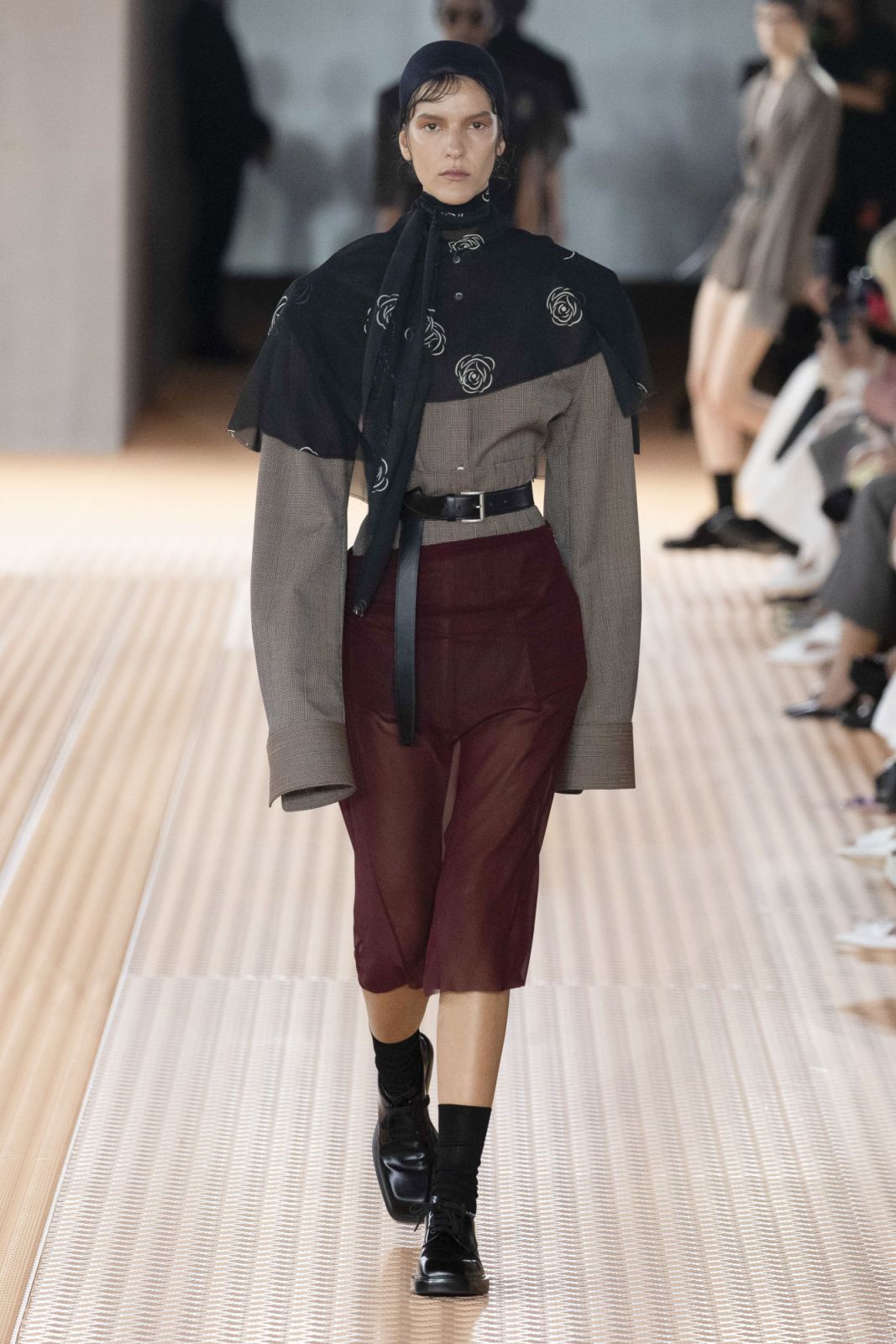 MILAN, ITALY - SEPTEMBER 21: A model walks the runway during the Prada Ready to Wear Spring/Summer 2024 fashion show as part of the Milan Fashion Week on September 21, 2023 in Milan, Italy. (Photo by Victor VIRGILE/Gamma-Rapho via Getty Images)