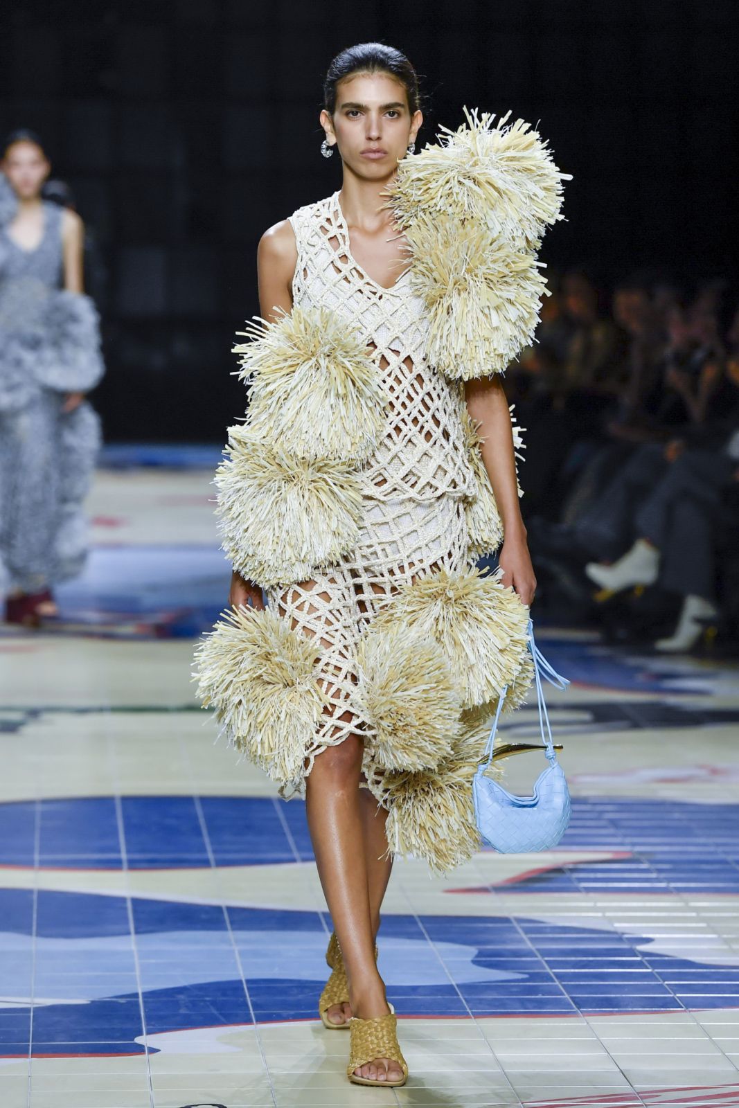 MILAN, ITALY - SEPTEMBER 23: A model walks the runway during the Bottega Veneta Ready to Wear Spring/Summer 2024 fashion show as part of the Milan Fashion Week on September 23, 2023 in Milan, Italy. (Photo by Victor VIRGILE/Gamma-Rapho via Getty Images)