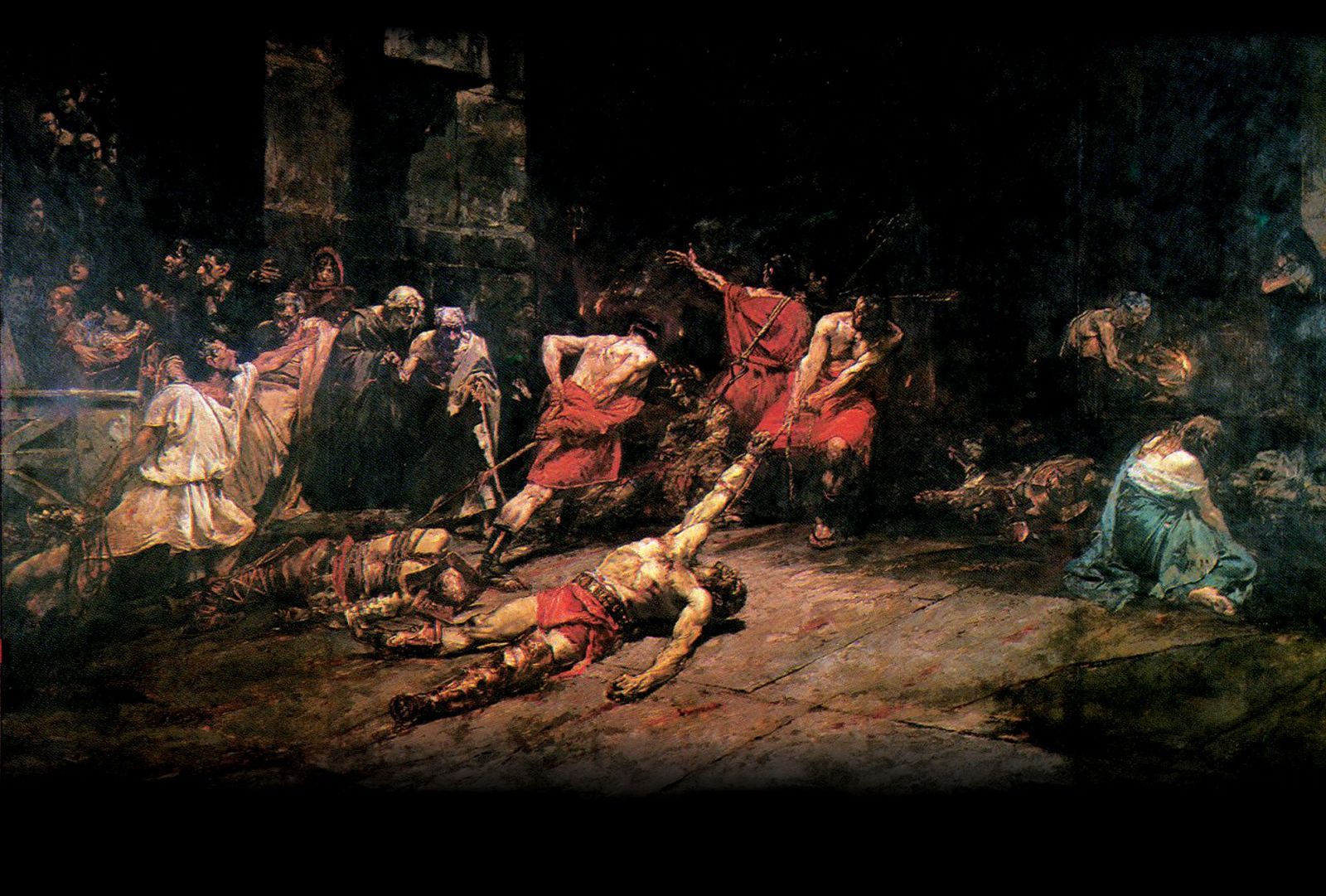 Juan Luna's "Spoliarium" (detail) started to be viewed at the National Museum since 2005 when it reopened
