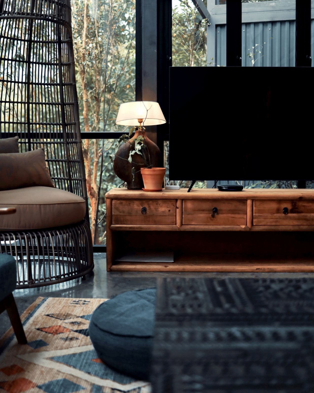 Furniture was sourced locally
