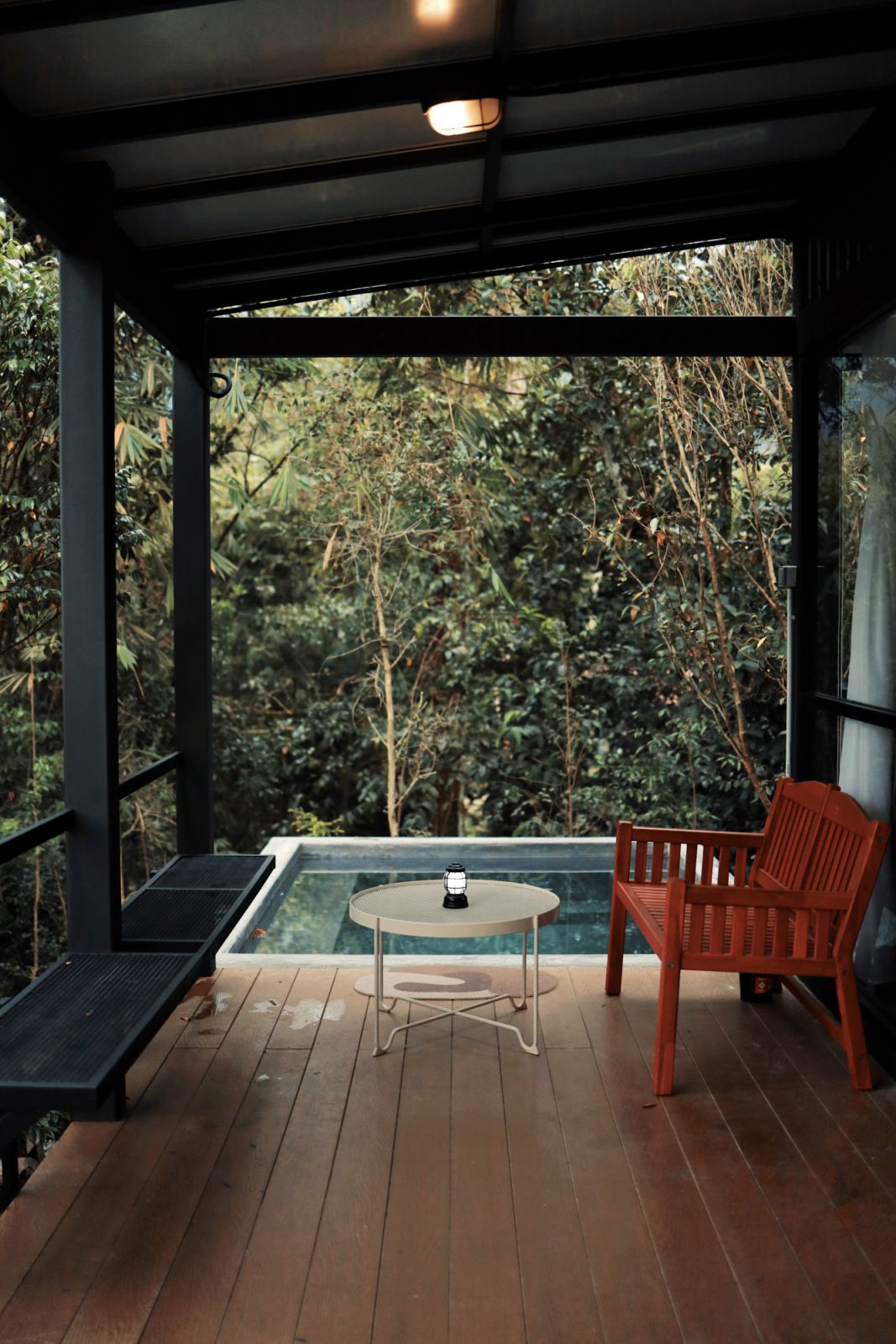 A plunge pool surrounded by nature