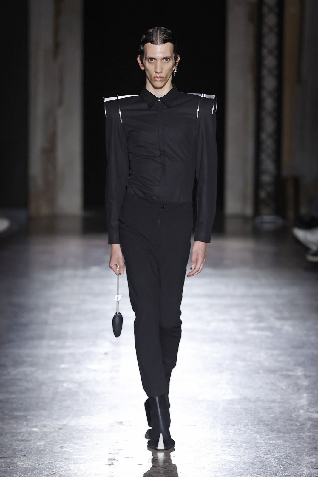 MILAN, ITALY - SEPTEMBER 22: A model walks the runway at the Han Kjobenhavn fashion show during the Milan Fashion Week Womenswear Spring/Summer 2024 on September 22, 2023 in Milan, Italy. (Photo by Estrop/Getty Images)
