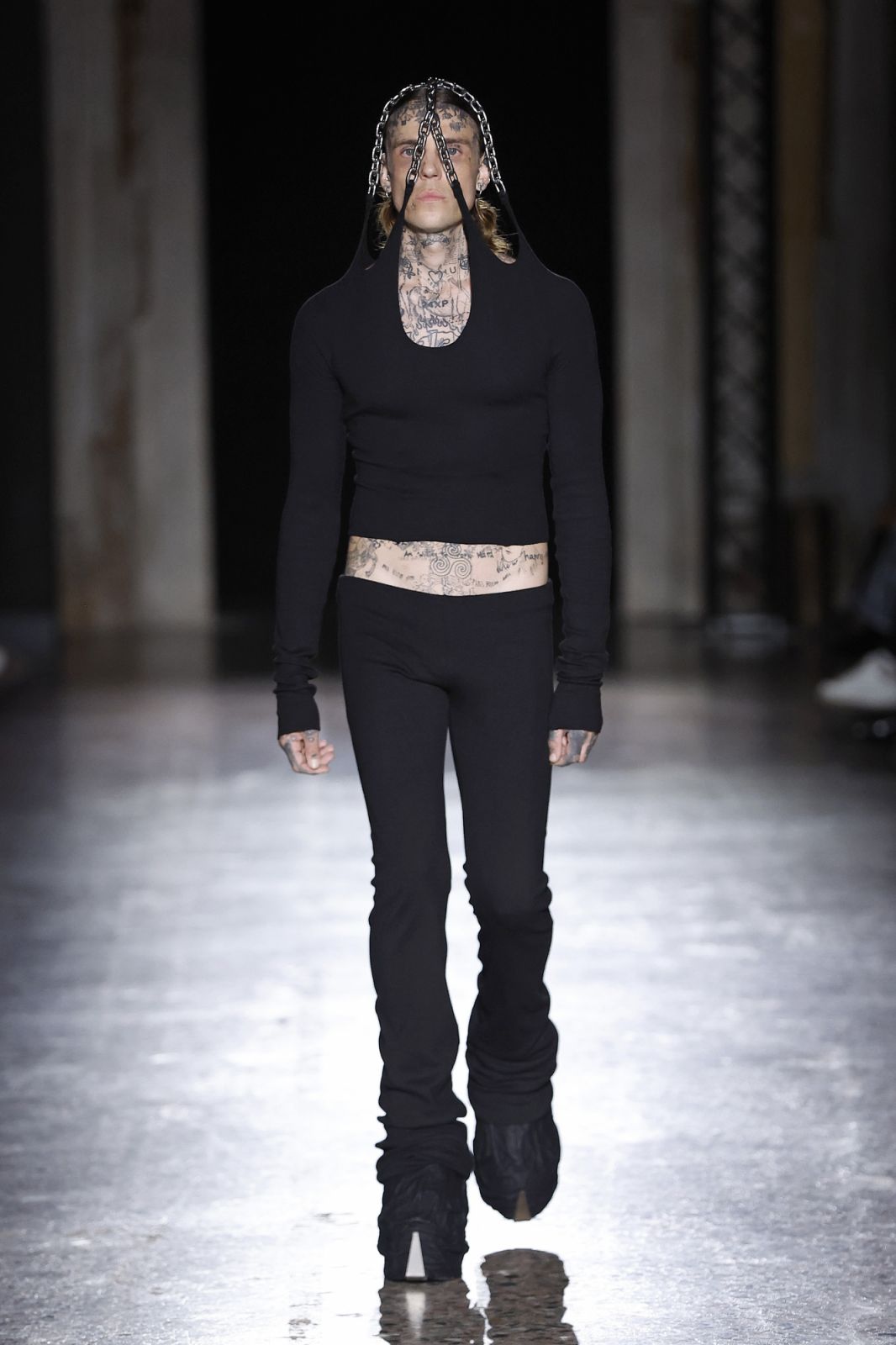 MILAN, ITALY - SEPTEMBER 22: A model walks the runway at the Han Kjobenhavn fashion show during the Milan Fashion Week Womenswear Spring/Summer 2024 on September 22, 2023 in Milan, Italy. (Photo by Estrop/Getty Images)