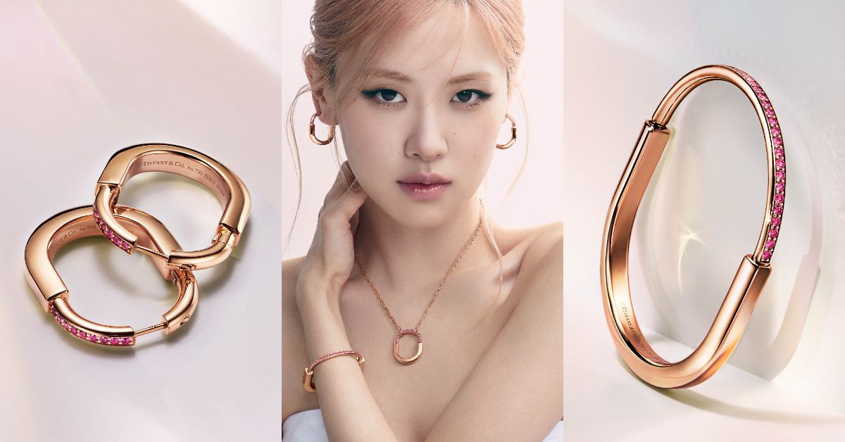 Tiffany & Co.以代言人Rosé為靈感創作了Tiffany Lock Rosé膠囊限定系列。(Photo: Tiffany & Co.)