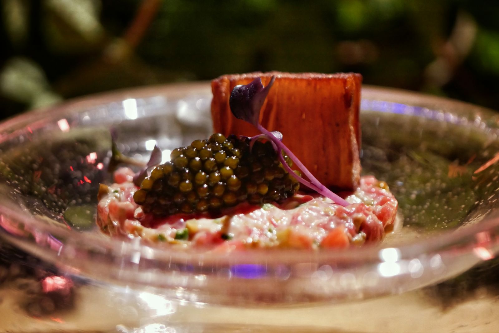 Wagyu beef tartare with Kaluga caviar created by Accor's head chef to pair with the Elusive Umami