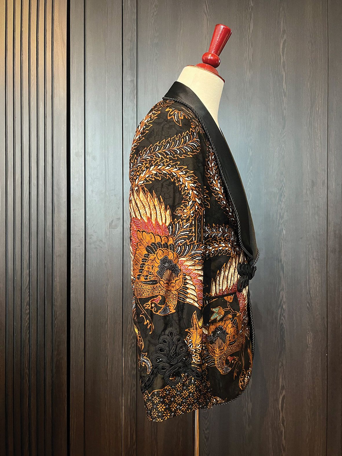 A renaissance in dandyism saw men embracing patterns such as batik, like this one by Seah.