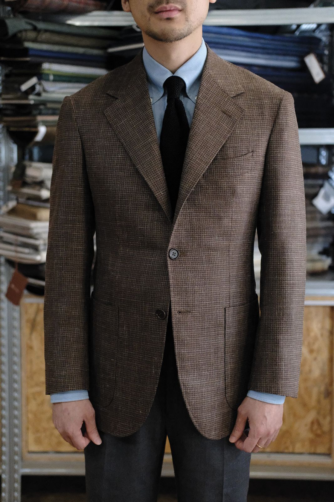 Lai takes inspiration from Italian tailors to make jackets as light as possible