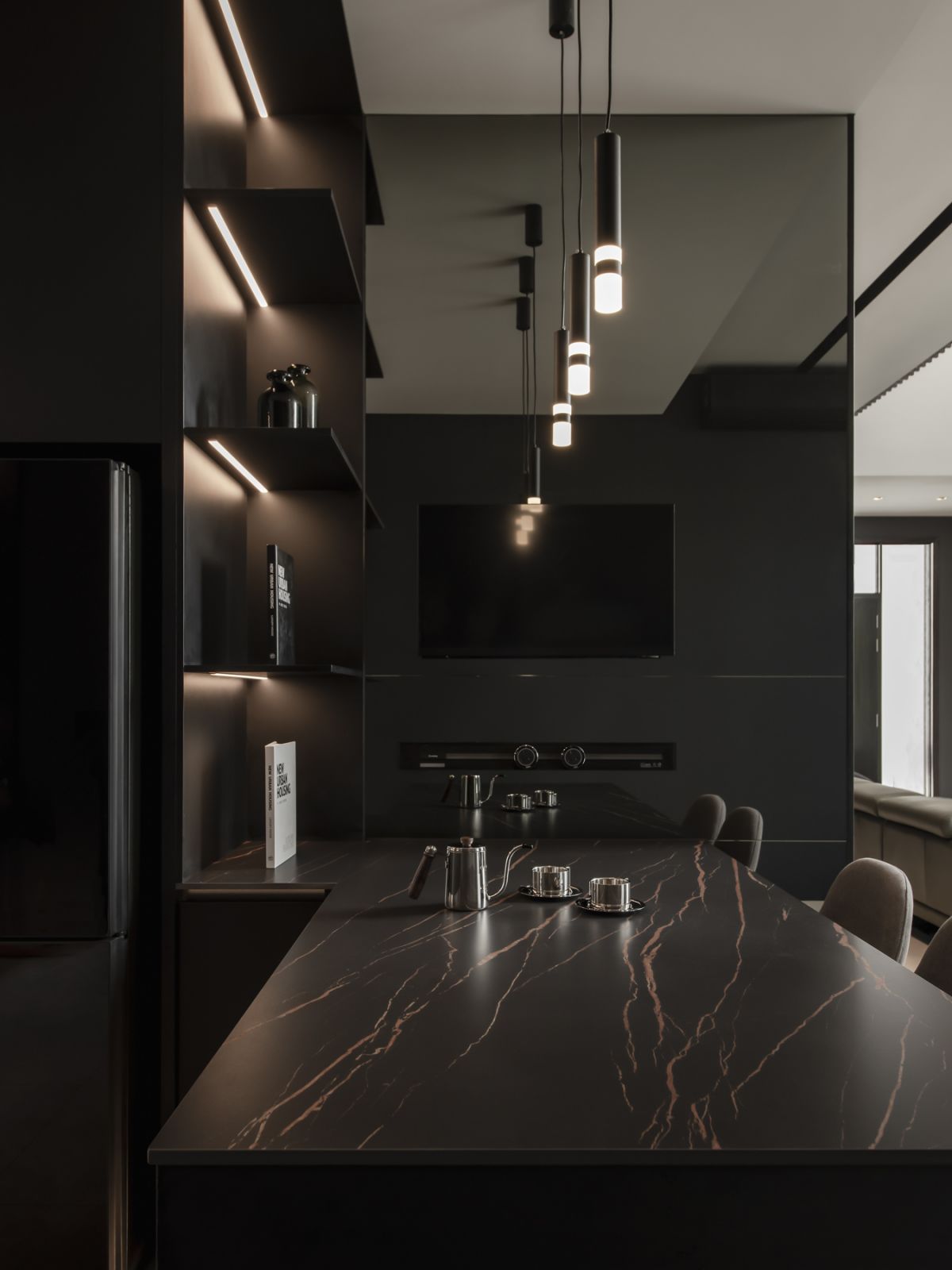 Earthy hues and warm lights elevate the mood for any slow Monday morning