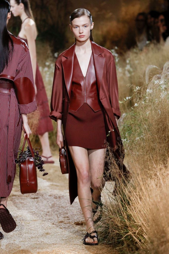 PARIS, FRANCE - SEPTEMBER 30: A model walks the runway during the Hermes Ready to Wear Spring/Summer 2024 fashion show as part of the Paris Fashion Week on September 30, 2023 in Paris, France. (Photo by Victor VIRGILE/Gamma-Rapho via Getty Images)