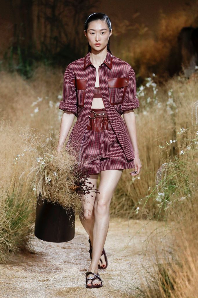 PARIS, FRANCE - SEPTEMBER 30: A model walks the runway during the Hermes Ready to Wear Spring/Summer 2024 fashion show as part of the Paris Fashion Week on September 30, 2023 in Paris, France. (Photo by Victor VIRGILE/Gamma-Rapho via Getty Images)