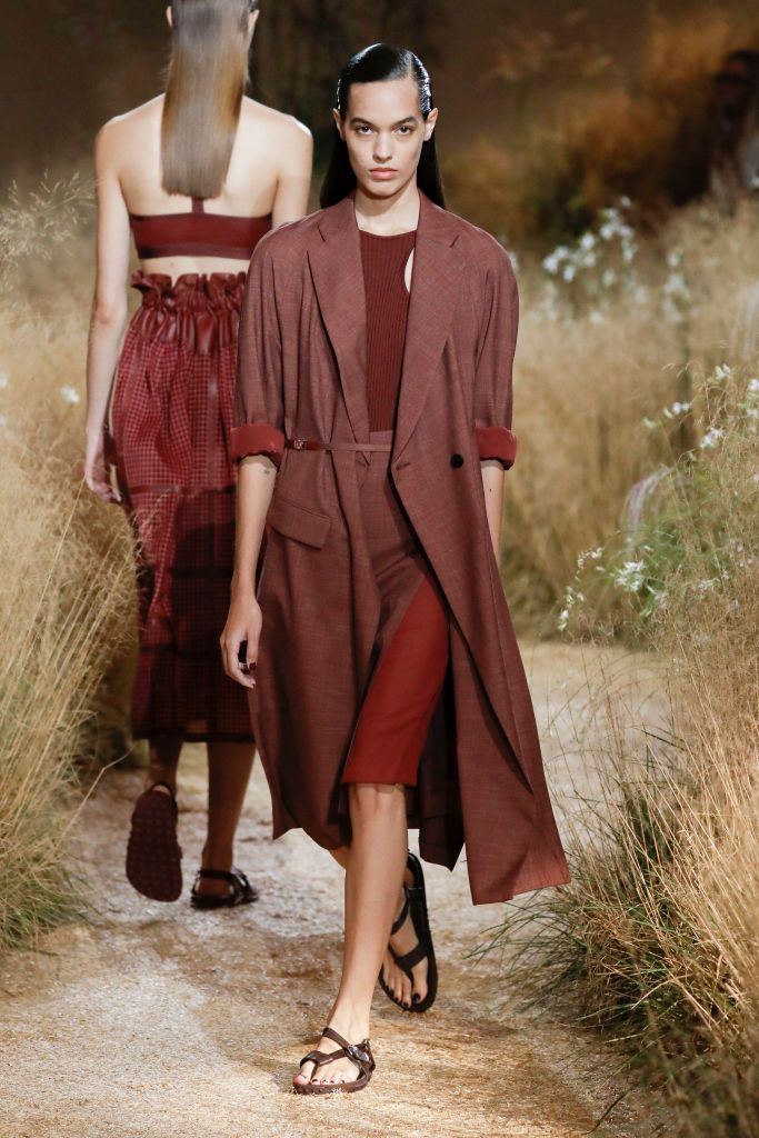PARIS, FRANCE - SEPTEMBER 30: A model walks the runway during the Hermes Ready to Wear Spring/Summer 2024 fashion show as part of the Paris Fashion Week on September 30, 2023 in Paris, France. (Photo by Victor VIRGILE/Gamma-Rapho via Getty Images)
