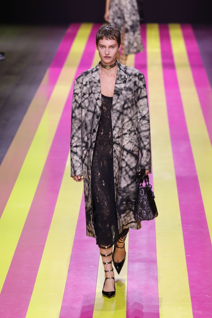 PARIS, FRANCE - SEPTEMBER 26: (EDITORIAL USE ONLY - For Non-Editorial use please seek approval from Fashion House) A model walks the runway during the Christian Dior Womenswear Spring/Summer 2024 show as part of Paris Fashion Week on September 26, 2023 in Paris, France. (Photo by Victor Boyko/Getty Images)
