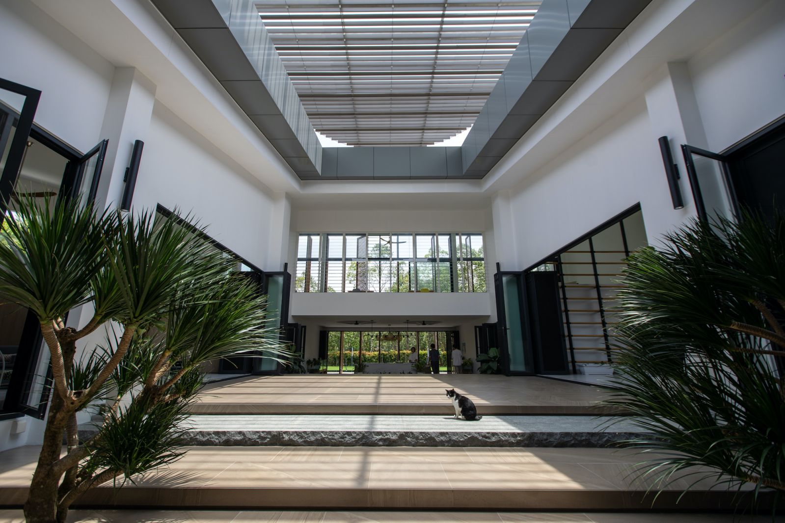 The central courtyard was designed to promote natural sunlight and ventilation