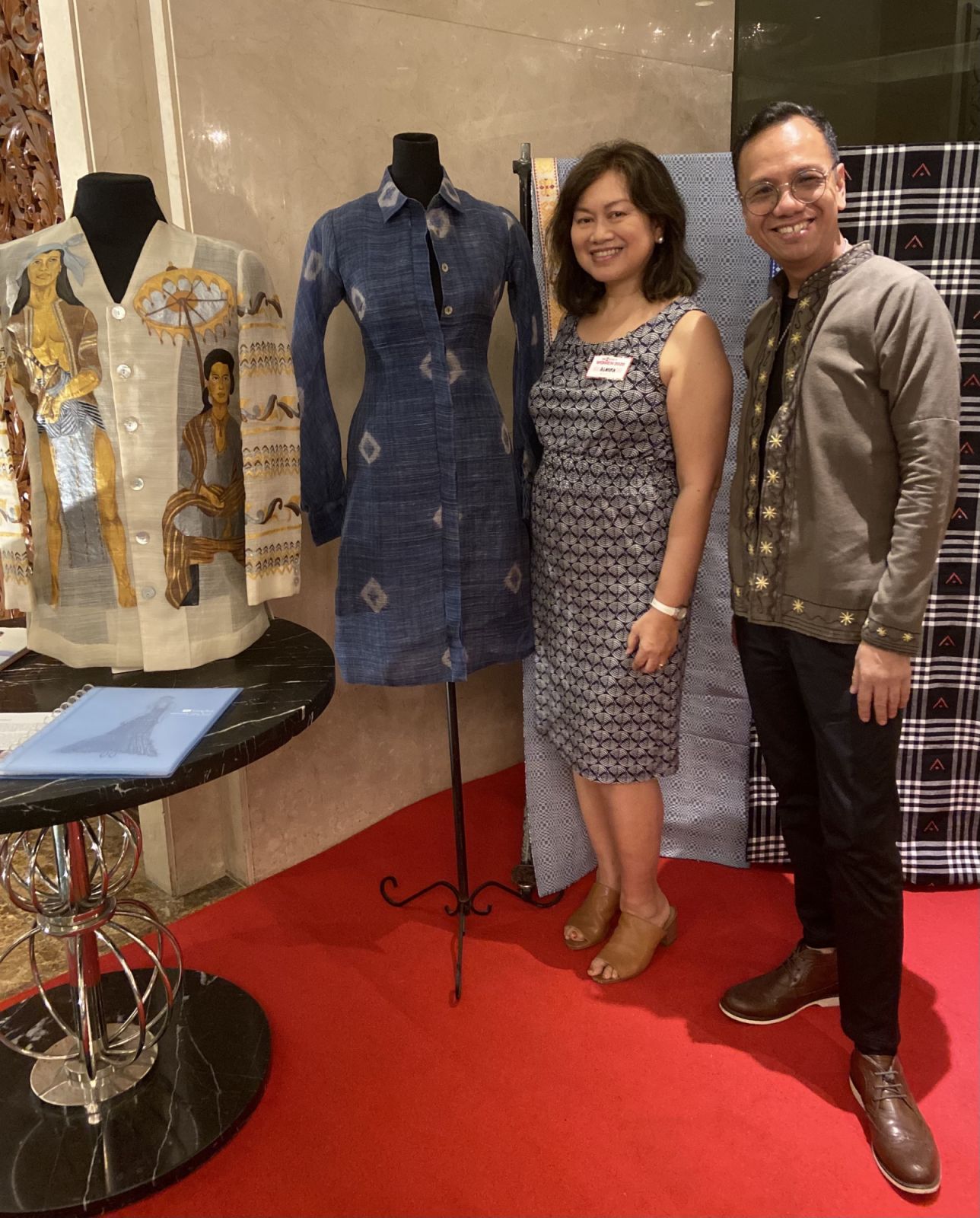 Gilles pictured with Anthony Legarda, a Filipino-American designer who specialises in working with native fibres.