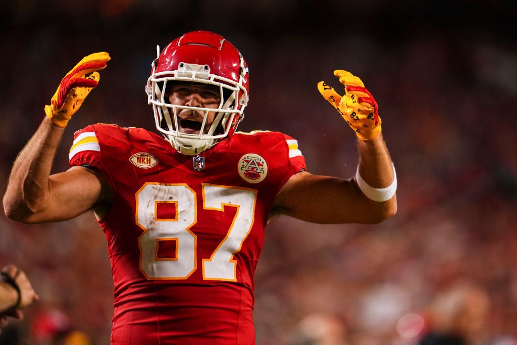 Taylor Swift的新男友Travis Kelce。 (Photo by Cooper Neill/Getty Images)