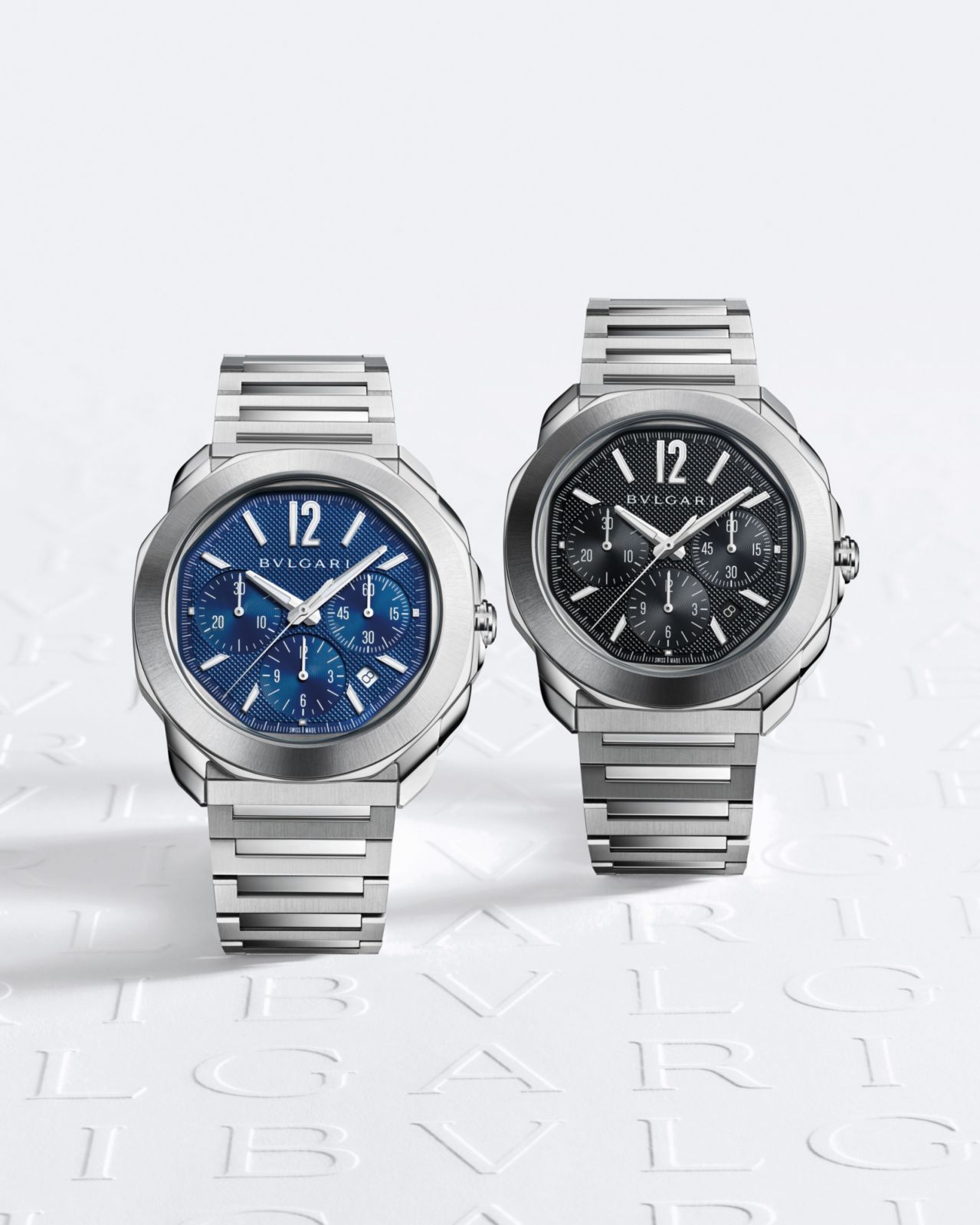Octo Roma系列計時腕錶，一共推出兩種不同面盤款式。（Photo: Bulgari）