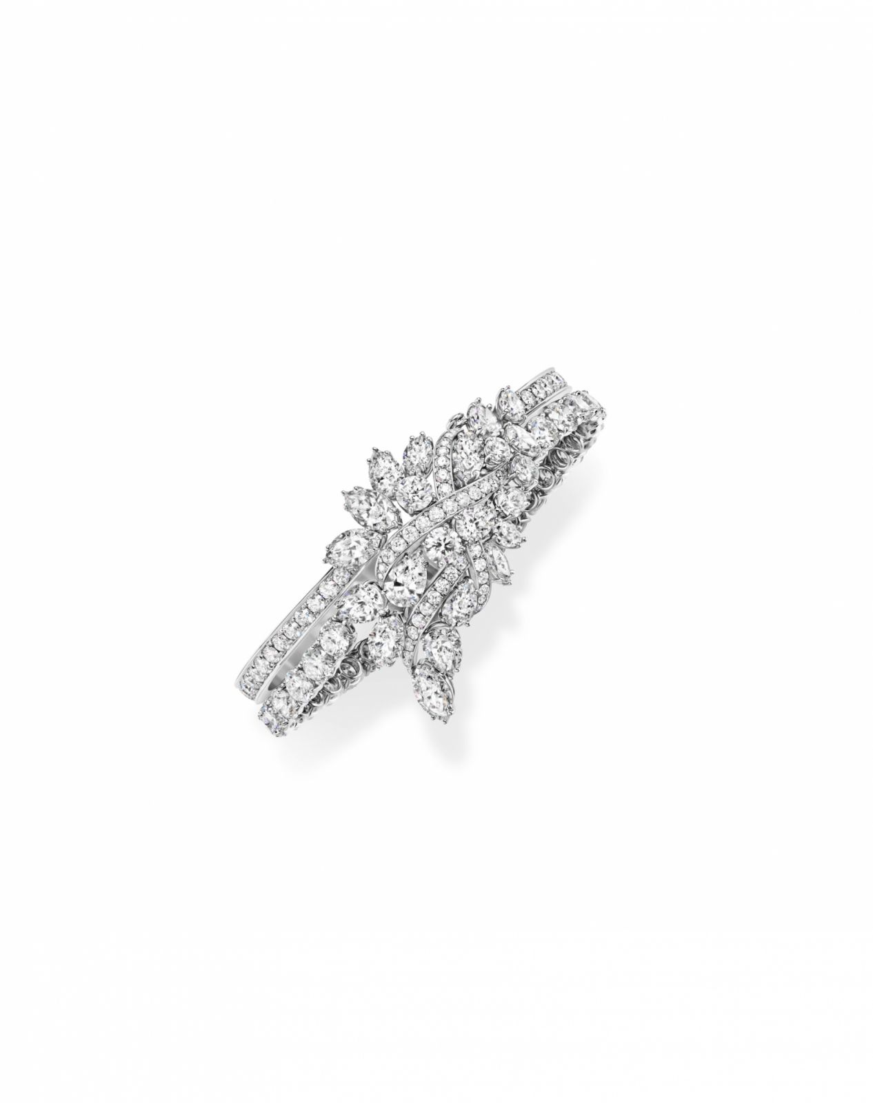 海瑞溫斯頓頂級珠寶系列Secret Cluster鑽石手環。(Photo: Harry Winston)