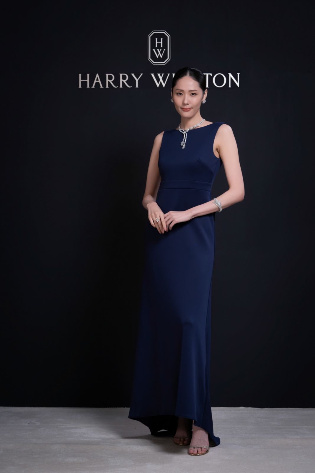 名模陳楚雍展演海瑞溫斯頓鑽石頂級珠寶作品。(Photo: Harry Winston)