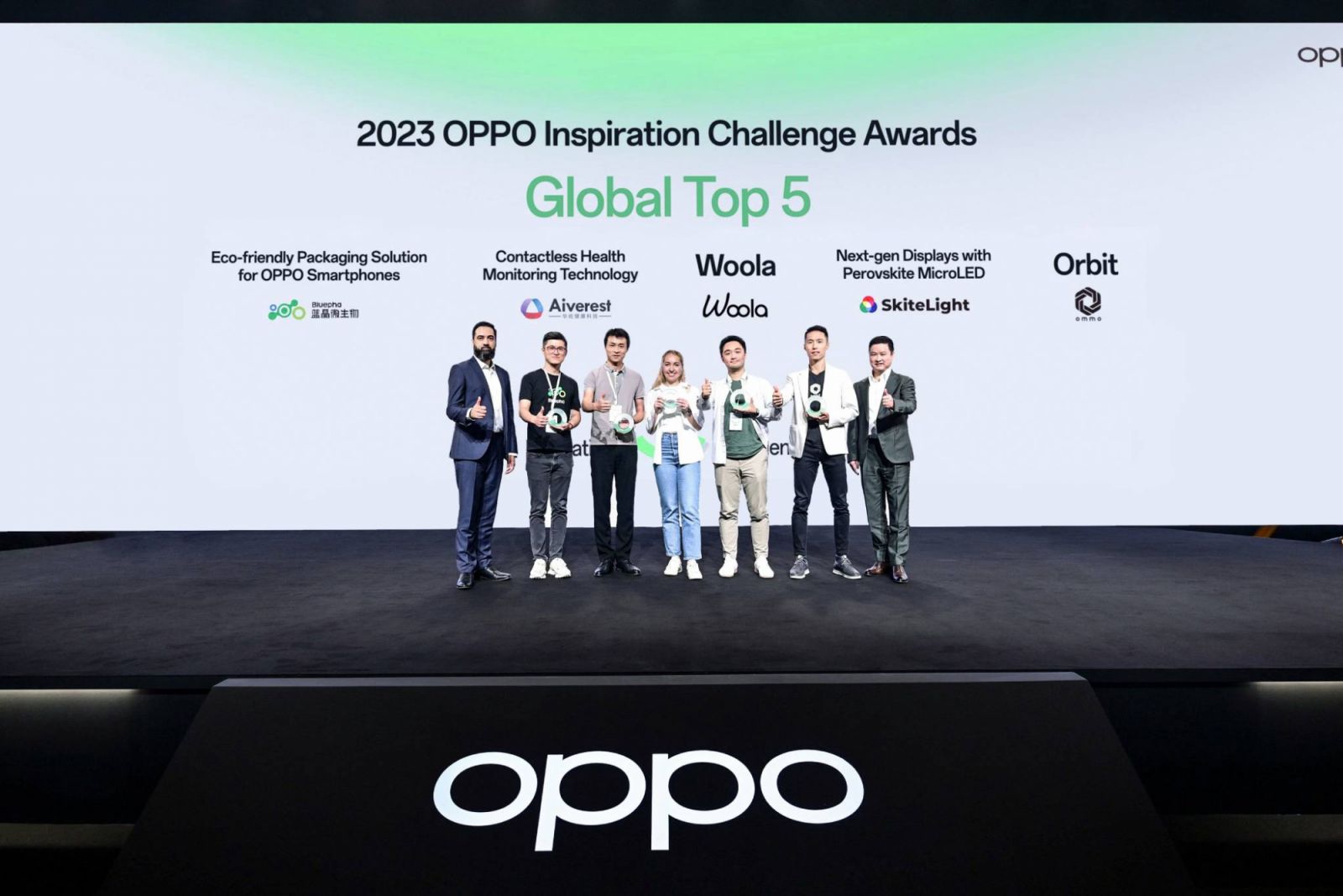 The five winning teams of the 2023 OPPO Inspiration Challenge (Photo: Oppo)