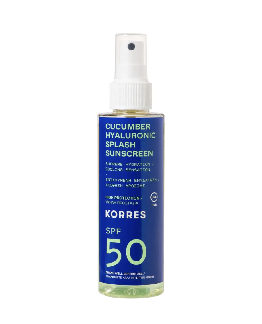 KORRES Cucumber Hyaluronic Face & Body Sunscreen Spray SPF50