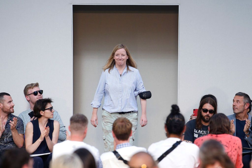 Fashion designer Sara Burton during the Alexander McQueen Menswear Spring/Summer 2019 show as part of Paris Fashion Week on June 22, 2018 in Paris, France.