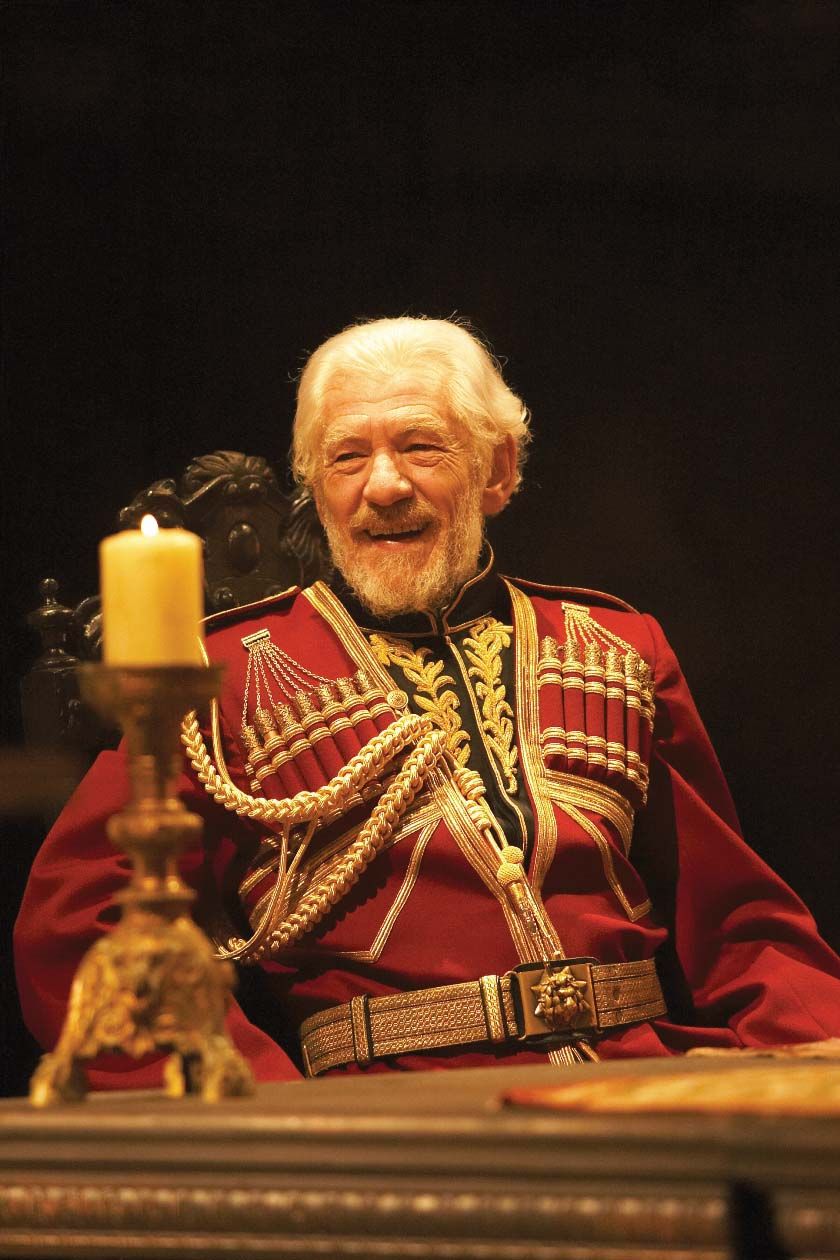 British actor Ian McKellen in Shakespeare’s King Lear and Chekov’s The Seagull;