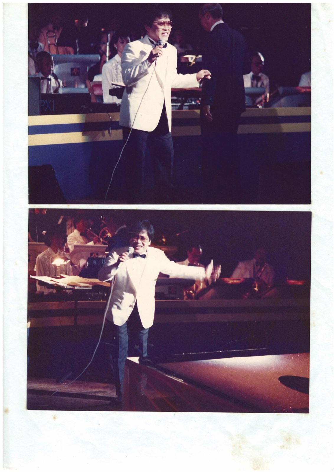 Soliano performing with the Singapore Broadcasting Corporation Orchestra