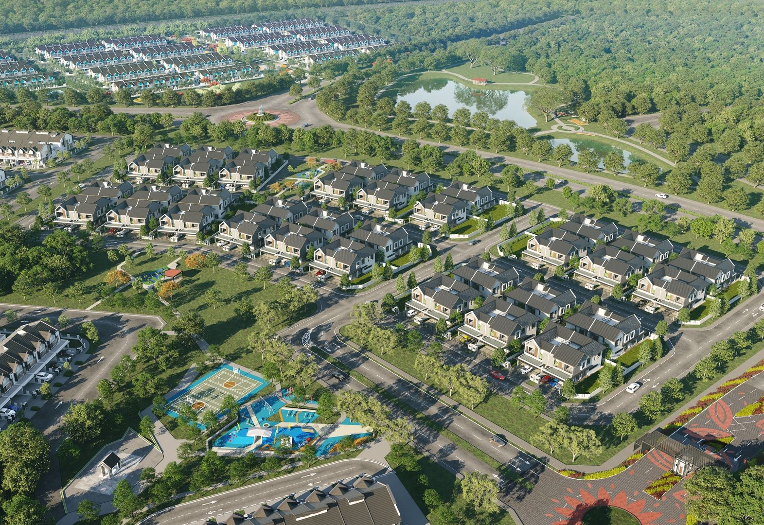 Rendering of aerial view of Serenia Aqila