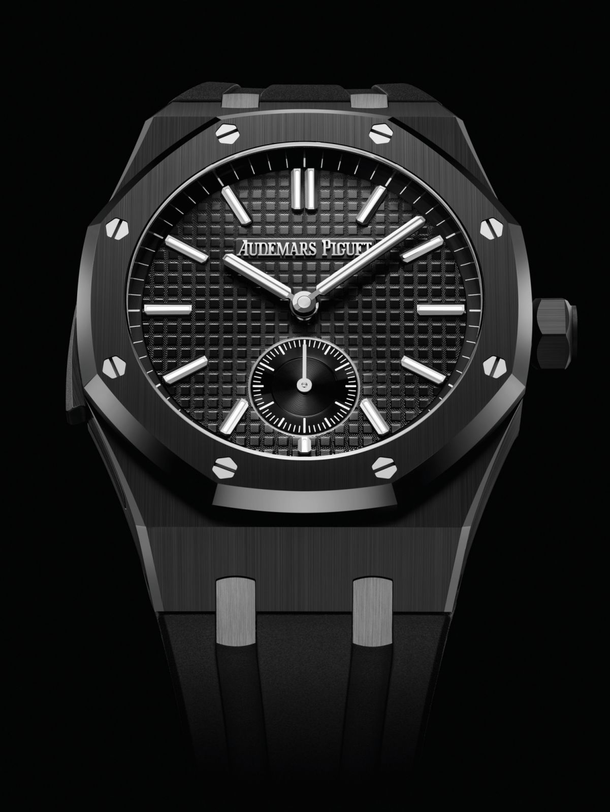 皇家橡樹系列黑色陶瓷超問錶。(Photo: Audemars Piguet)