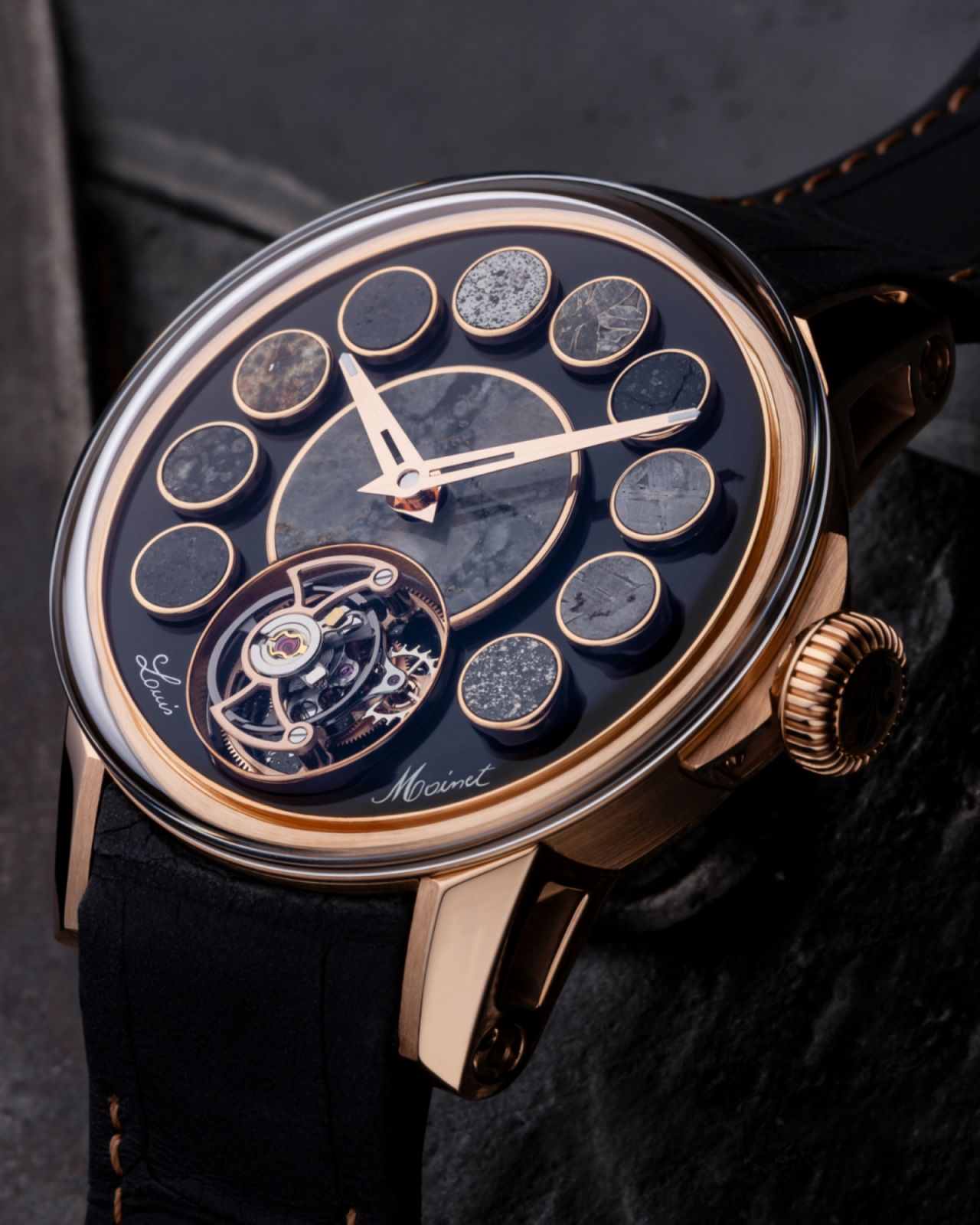 12片隕石是由Louis Moinet創意總監Jean-Marie Schaller花費20多年收集而來。(Photo: Louis Moinet)