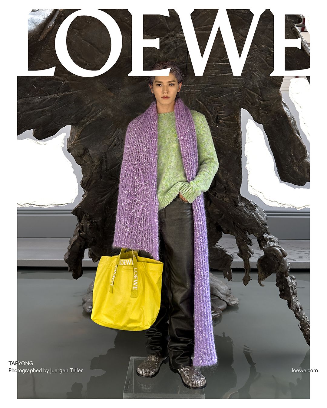 LOEWE全球品牌大使NCT成員李泰容出鏡全新2024早春系列廣告(圖片:LOEWE)